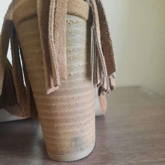 Carlos Fringe Peep Toe Ankle Boot - Picture 4 of 5